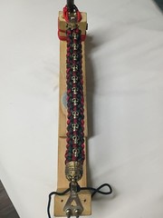 red black camo dark camo Paracord Bracelet with indian skull and skull beads