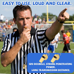 2pcs Stainless Steel Sports Whistle with Lanyard Loud 120dB Coach Referee