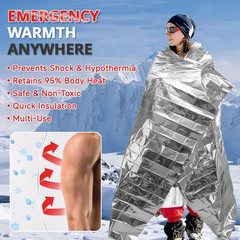 Survival Emergency Thermal Blankets: Extra Large 84” X63” 4/10/25/30/50/75/100 P