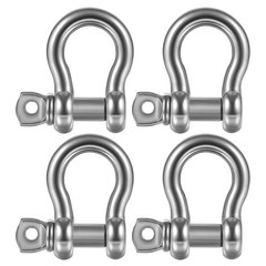 316 Stainless Steel D Ring Bow Shackles, Heavy Duty Anchor Shackles with Secu…