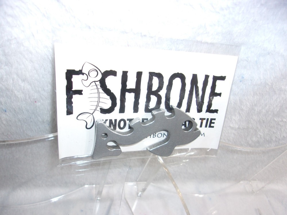 Fish Bone Knotless Rope Tie – Piranha – (1) Pack Aluminum NEW IN PACKAGE