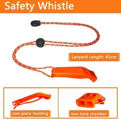 5 Pack 120db Emergency Whistle for Camping Hiking Hunting Boating Fishing