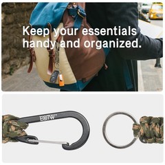 Paracord Keychain for Men Women Paracord Carabiner Backpack Keychain with Alu…