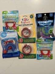 Buggy Beds Mosquito Insect Repellent Wristbands (2) Bite Me Not 4pk & Grandpa 3p