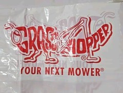 MAD DASHER ADULT HOODED PLASTIC RAIN PONCHO, Grasshopper Mower Logo, New, 4 PK