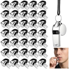 MySHUCE 200 Pcs Stainless Steel Whistle with Lanyard