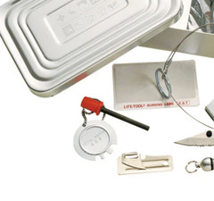 A&F Japan Survival Kit 9 Tools Emergency Bushcraft Hard Anodized Waterproof Box