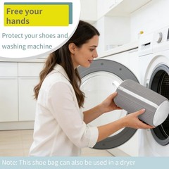 Shoe Washing Machine Bag Laundry for Washer and Dryer Light Gray