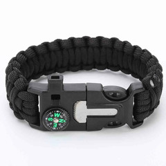 (No Flint) Outdoor Survival Umbrella Rope SOS Bracelet Emergency Rescue Bracelet