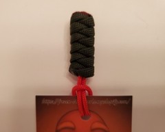 Frozen State Cords Knife Lanyard 550 Paracord Black & Red Zippie Zipper Pull