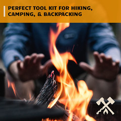 Ferro Rod Fire Starter Kit & Backpacking Multitool | Flint and Steel Striker | W
