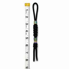 550 Paracord Knife Lanyard Titanium Rainbow Beads EDC Zipper Pull Keychain