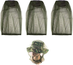 Cuayaes 3Pcs Mosquito Head Net Face Mesh, Bug Net for Head | Mosquito Hat Mask H