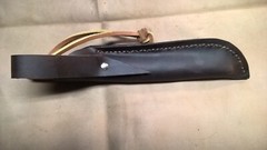 Large Ferro Rod With Hand Stitched Leather Belt Sheath Bushcraft Fire Steel