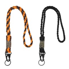 Neck Lanyard for Keys, 2Pcs & Black/Red Black Camouflage Fit for (Keys Whistle)