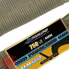 FISHLUND 750lb Paracord Army Green 4mm 11 Strand 100FT