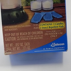 Off! Backyard Mosquito Lamp REFILLS – 3 Repellent Pads 3 Candles Outdoor