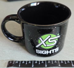 XS Sights Coffee Mug HAND WASH ONLY 12 Ounce Black with White Dots Shot Show