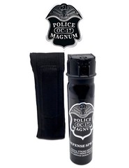 POLICE MAGNUM Pepper Spray 5oz Stream Flip Top Nylon Holster Defense Protection