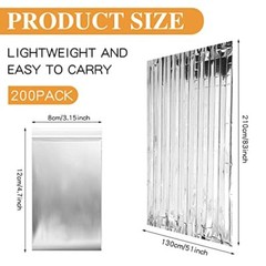 Emergency Blanket Bulk Mylar Survival Thermal Blankets Pack Silver Foil