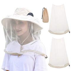 Mosquito Head Net 2 Pack Extra Fine Mesh Insect Bug Fly Protection Hat