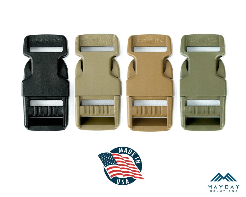 10 PACK – 1″ Inch Plastic Side Release Buckle for Webbing Strap- MADE IN THE USA