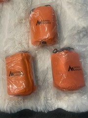 Sierra Madre Emergency Sleeping Bag 3-Pack PE Mylar Bright Orange 7ft x 3ft