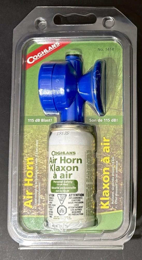 Coghlans 1.4 oz. Air Horn New Retail Box Klaxon a Air Easy Emergency Signal 1414