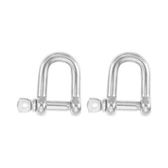 10Pcs M12 D Shape Shackle for Mounting Ropes Cables Straps Chains Trailers DIY