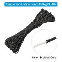 65 Feet Reflective Guyline Camping Paracord Tent Cord Guyline Rope 3mm Black