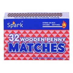 500 PACK Wooden Penny Matches 32 Count Strike On Box Kitchen/Camping/Fire/Candle