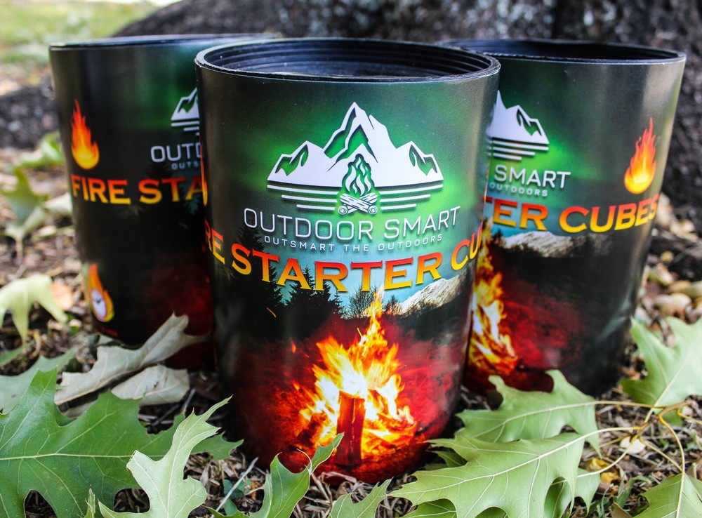 Fire Starter Cubes – 100 pieces per can (By: Outdoor Smart)