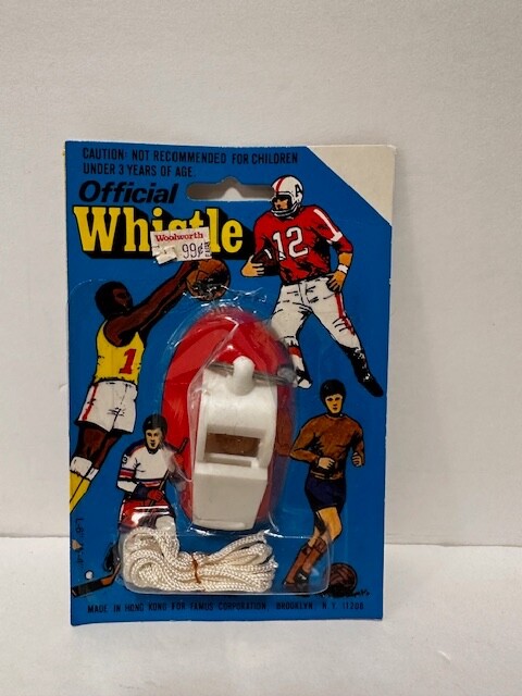 Vintage Whistle Toy Official Sports Made in Hong Kong for Brooklyn NY New OS