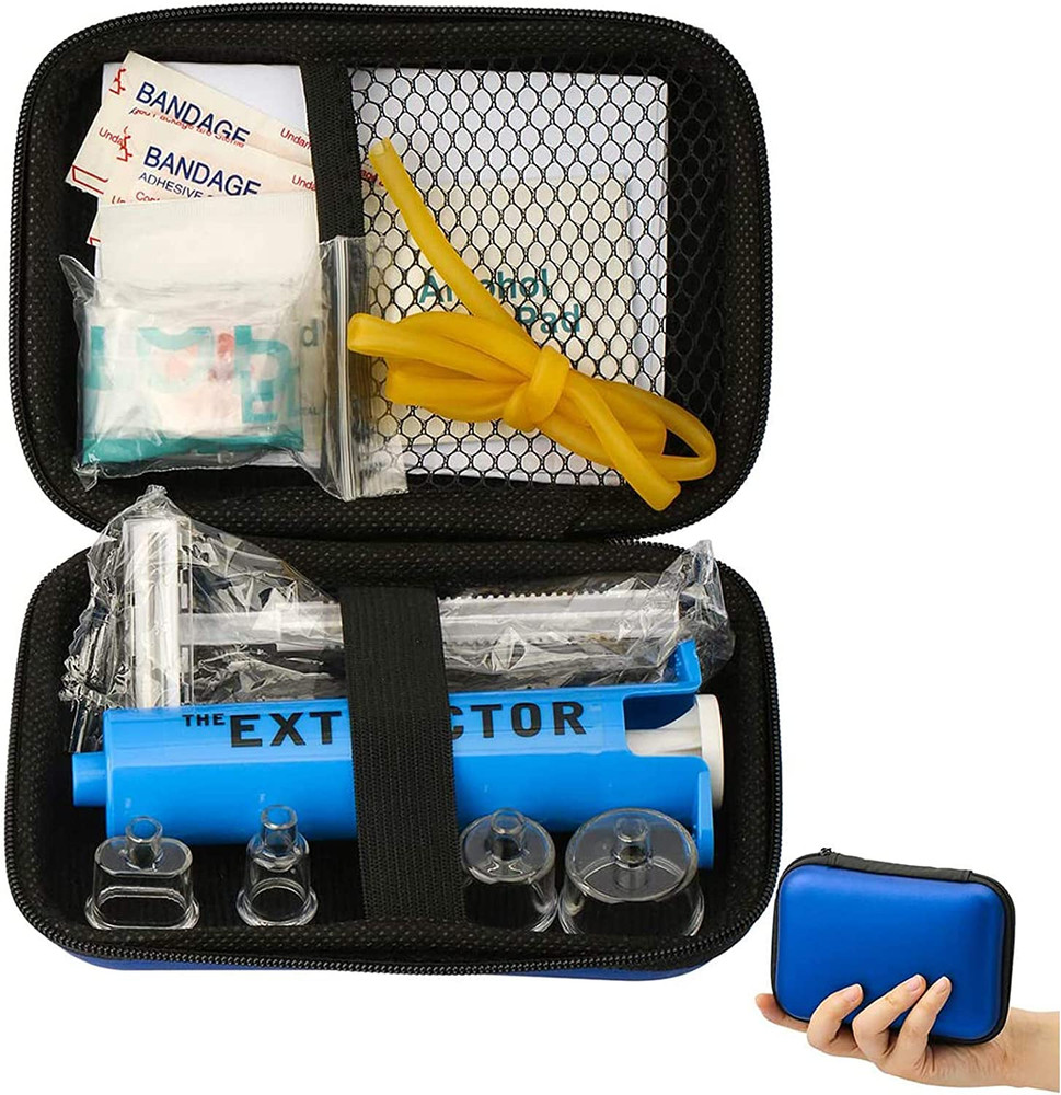 Snake Bite Kit, Bee Sting Kit, Emergency First Aid Supplies, Venom Extractor Suc