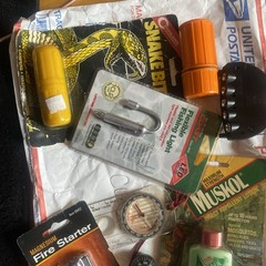 Lot Camping,Car,Hiking,compass, firestarter, snake bite mosquito Light CL6