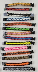 Paracord Crafts Lot (27 Bracelets, 5 Keychains, 1 Dog Collar)