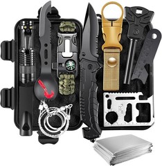 11-in-1 Emergency Survival Kit for Men Outdoor Gear for Camping Hiking