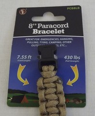 New Paracord Survival LIGHT BROWN Bracelet 8″ Medium Wrist 7 Strands 430 Lbs