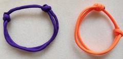 2 Paracord Adjustable Handmade Bracelets USA MADE Halloween Colours