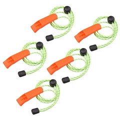 5Pcs Loud Outdoor Safety Whistles with Hanging Rope Assorted Colors