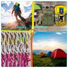 FISHLUND Paracord Rope 4mm Type III 550 250FT Reflective Parachute Rope