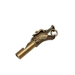 1 PCS Keychain Portable Emergency Survival Whistle, Vintage Whistle, Bronze