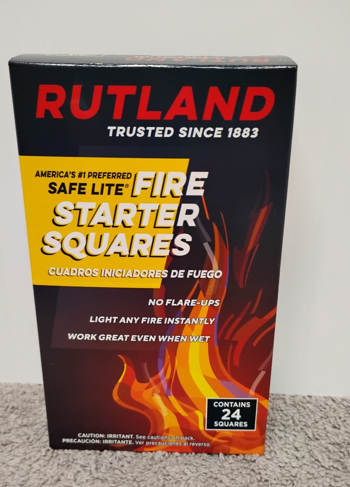 NEW Safe Lite Fire Starter Squares, Contains 24 squares. (03)