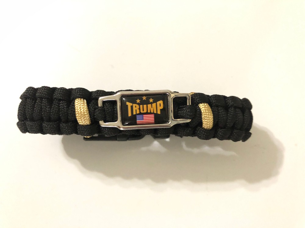 Donald TRUMP Bracelet American Flag Paracord Survival Bracelet 9′