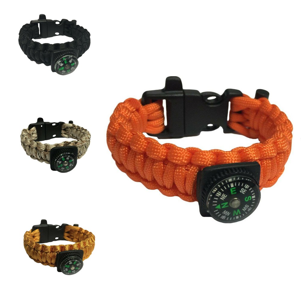 Mafoose Paracord Bracelet Emergency Kit with Whistle Compass Flint Survival Rope