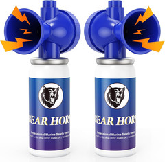 2 Pack Bear Horn, 122Db Loud Bear Horns to Scare Bear, Handheld Air Horn with Ea