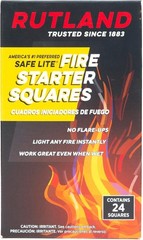Safe Lite Fire Starter Squares – Odorless 24-Pack for Grills & Campfires