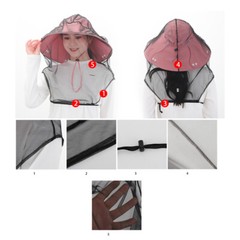 Durable Hat Mosquito Net Head Net Hat Cap Sun Protection Portable Fishing Hiking