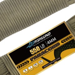 FISHLUND 550 Paracord Rope 4mm 250FT Type III 13 Colors Parachute Rope