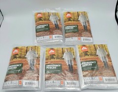 Emergency Water Resistant Rain Poncho – 5 Individual Packs